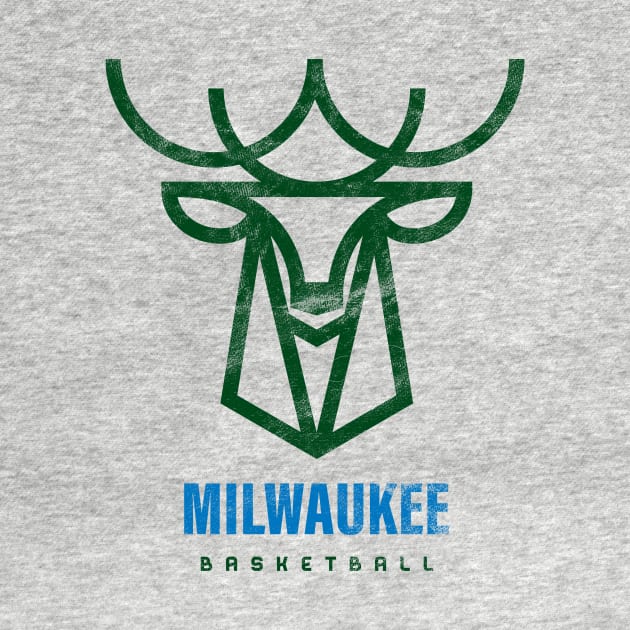 Milwaukee Bucks Modern Logo, Buck Wild Basketball by BooTeeQue